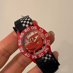 Disney Red and Black Racing Car Kids Watch Lightning McQueen Cars